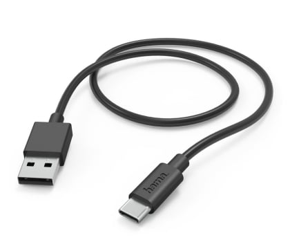 Kabel USB Hama Kabel USB-A - USB-C 1m czarny